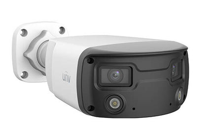 Uniview IP Network Bullet Camera Dual Lens 180 Degree, 4K 8MP, Speaker, Mic, 4mm (IPC2K28SE-ADF40KMC-WL-I0)