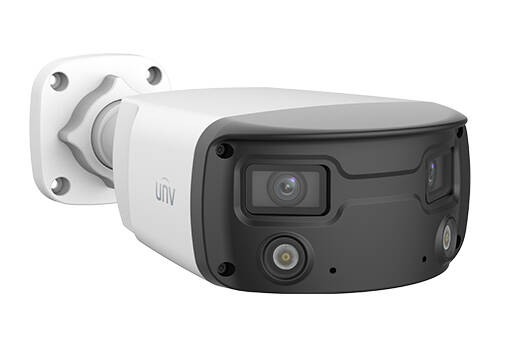 Uniview IP Network Bullet Camera Dual Lens 180 Degree, 4K 8MP, Speaker, Mic, 4mm (IPC2K28SE-ADF40KMC-WL-I0)