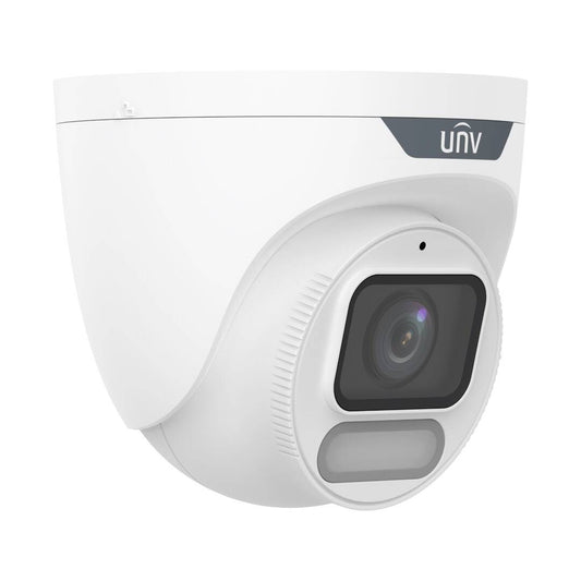 Uniview 4MP Colorhunter Turret Camera,Wise-ISP OwlView, Mic, Warm Light, 4mm (IPC3624SR-ADF40KM-WP)