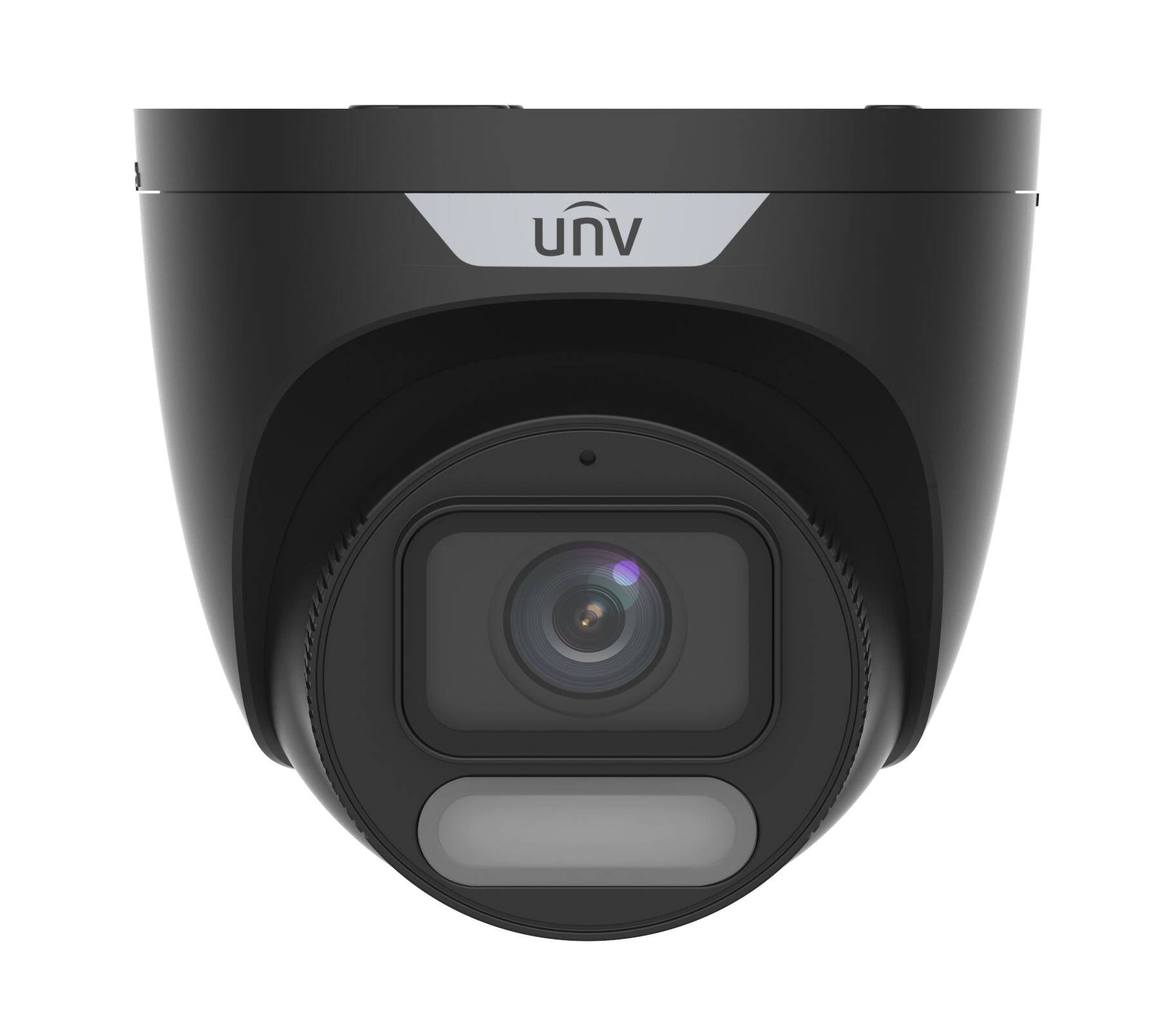 Cámara de torreta Uniview Colorhunter de 4 MP, Wise-ISP OwlView, micrófono, luz cálida, 2,8 mm, color negro (IPC3624SR-ADF28KM-WP-BK)