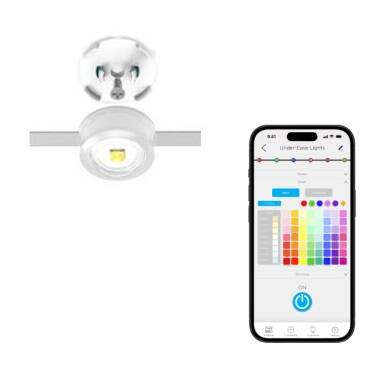 JascoPro Under Eave WiFi RGBWW LED Lights, 90 Lights, 82.5ft, White (84429)