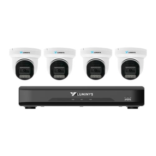 Luminys 5MP LumiLuxLite IP Bundle Kit, 4 Channel 2TB NVR, 4 5MP Turret Cameras (LM-K54-4L1A2)