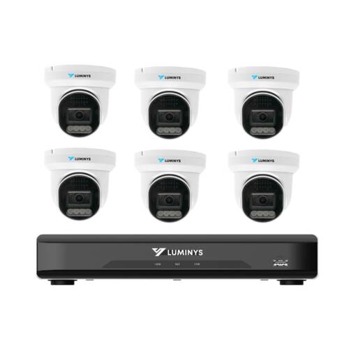 Luminys 5MP LumiLuxLite IP Bundle Kit, 8 Channel 2TB NVR,6 x 5MP Turret Cameras (LM-K56-8L1A2)