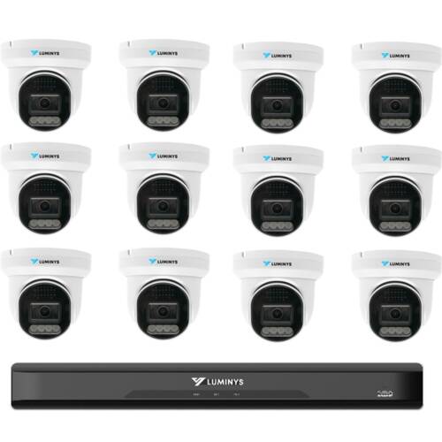 Luminys 5MP LumiLuxLite IP Bundle Kit, 16 Channel NVR, 12 5MP Turret Cameras (LM-K5T-16L2A4)