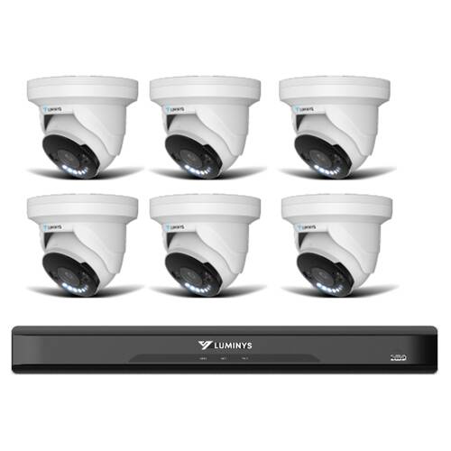 Luminys 8MP LumiLightBand IP Bundle Kit, 8 CH NVR 4TB, 6 x 8MP Turret Cameras (LM-K86-8B2A4)