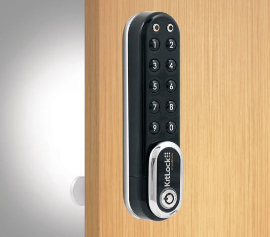Codelocks KL1000 G3 KitLock Electronic Locker Lock, Vertical, Black Chrome (KL1000G3BC)