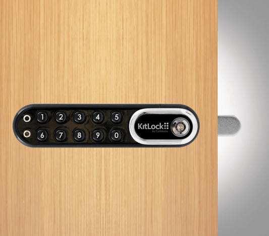 Codelocks KL1000 G3 KitLock Electronic Locker Lock, Left Hand, Black Chrome (KL1000G3BC-LH)