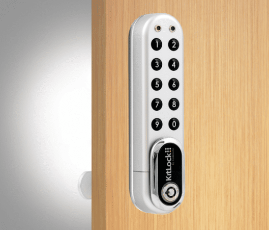 Codelocks KL1000 G3 KitLock Electronic Locker Lock, Vertical, Silver Chrome (KL1000G3SC)