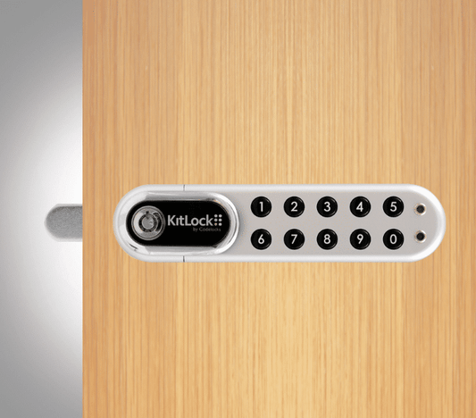 Codelocks KL1000 G3 KitLock Electronic Locker Lock, Right Hand,Silver Chrome (KL1000G3SC-RH)