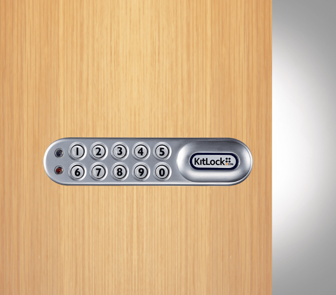 Codelocks KL1000 Classic KitLock Electronic Locker Lock, Left Hand, Silver Grey (KL1000SG-LH)