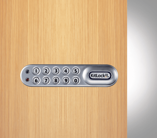 Codelocks KL1000 Classic KitLock Electronic Locker Lock, Left Hand, Silver Grey (KL1000SG-LH)
