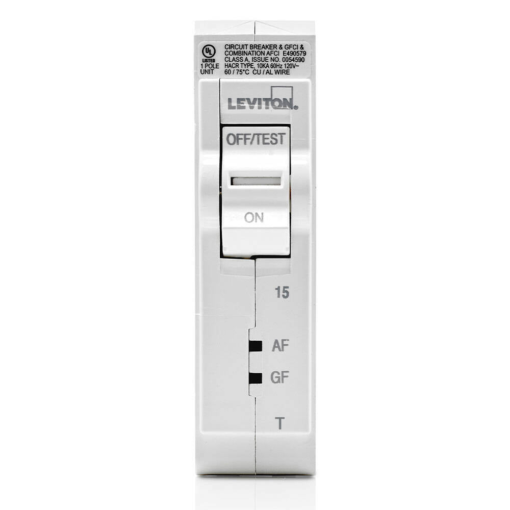 Leviton Branch Circuit Breaker AFCI/GFCI 1P 15A 120V 10KA, Thermal (LB115-DFT)