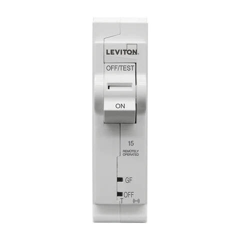 Leviton Branch Circuit Breaker 15A 1-Pole Thermal GFCI Smart w/ Remote, Gen 2 (LB115-GST)