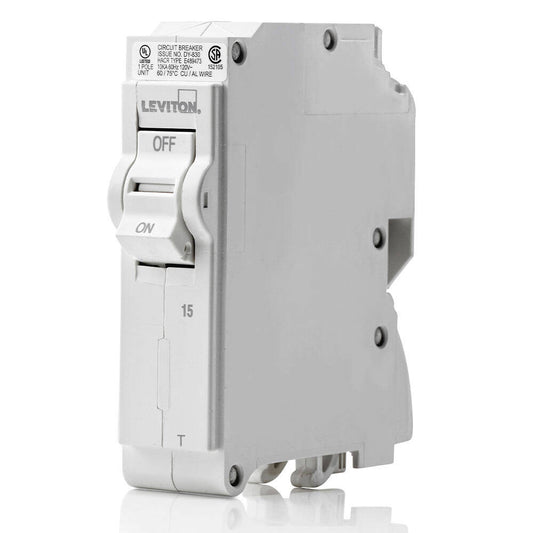 Leviton Branch Circuit Breaker STD 1P 15A 120V 10KA, Thermal (LB115-T)