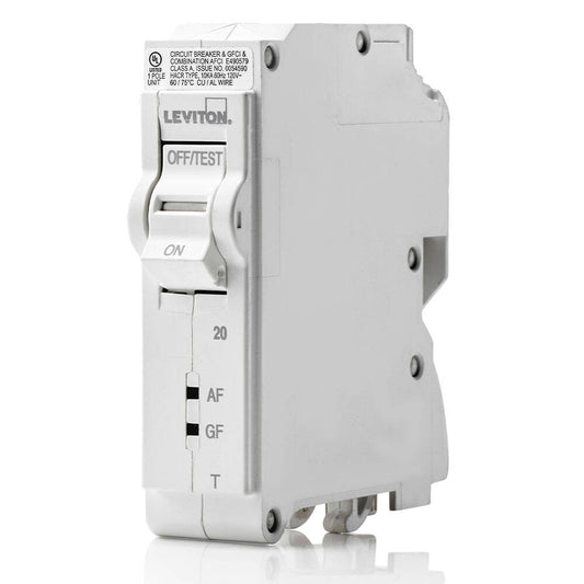 Leviton Branch Circuit Breaker 20A 1-Pole Thermal AFCI/GFCI (LB120-DFT)