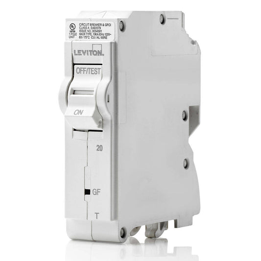Leviton Branch Circuit Breaker GFCI 1P 20A 120V 10KA, Thermal (LB120-GFT)