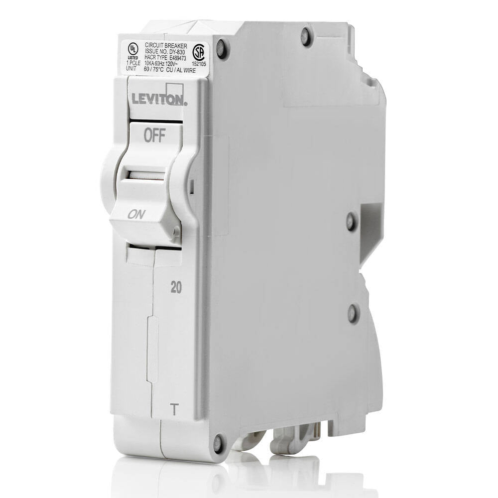 Leviton Branch Circuit Breaker STD 1P 20A 120V 10KA, Thermal (LB120-T)
