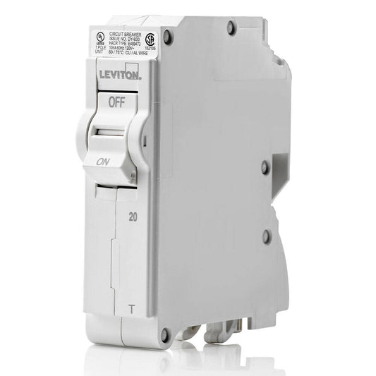 Leviton Branch Circuit Breaker STD 1P 20A 120V 10KA, Thermal (LB120-T)