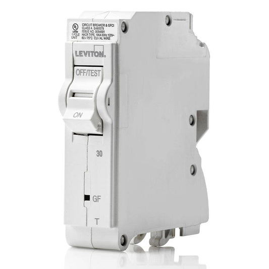 Leviton Branch Circuit Breaker 30A 1-Pole GFCI, Thermal (LB130-GFT)