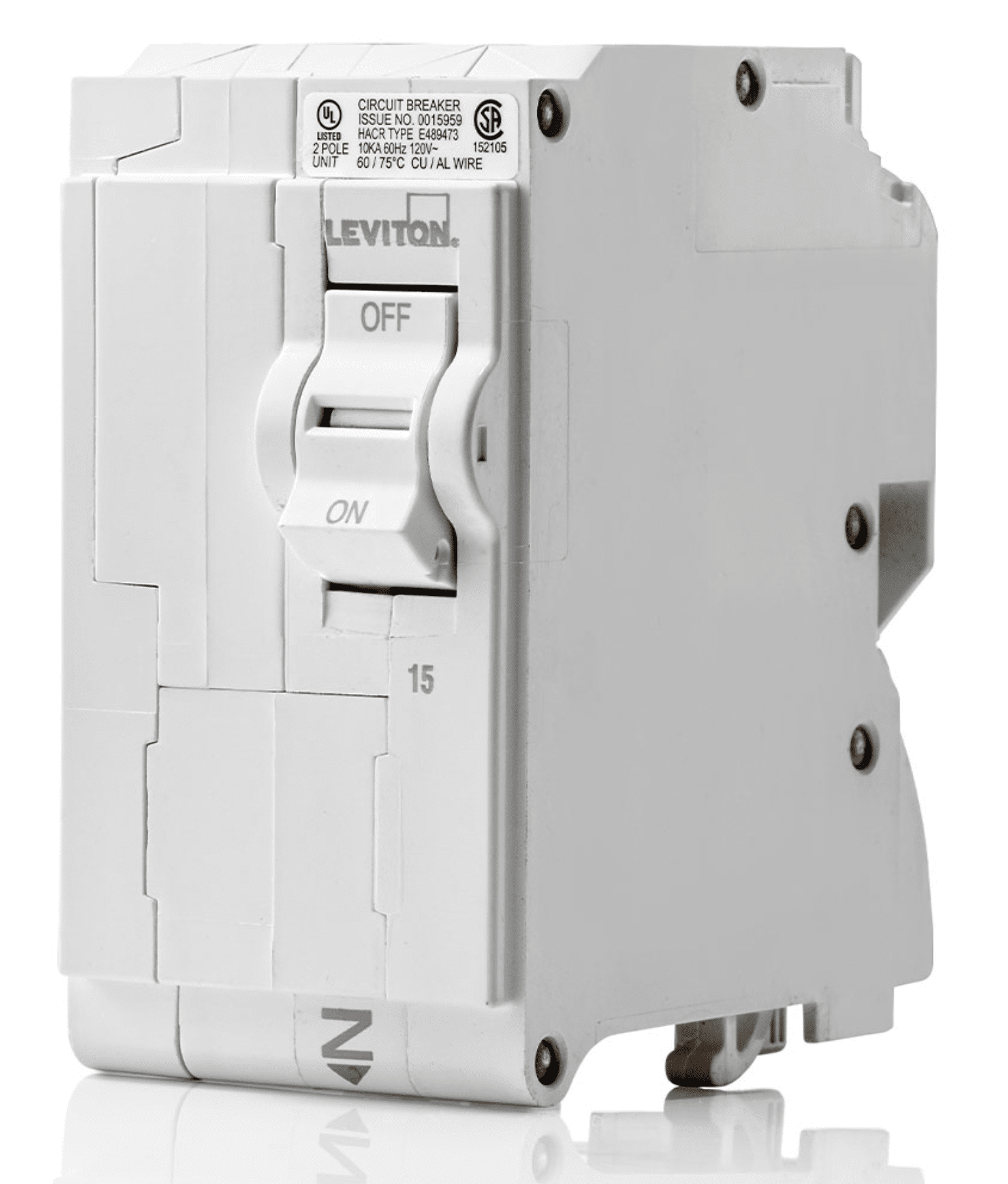 Leviton Branch Circuit Breaker GFCI 2P 15A 120/240V 10KA (LB215-G)