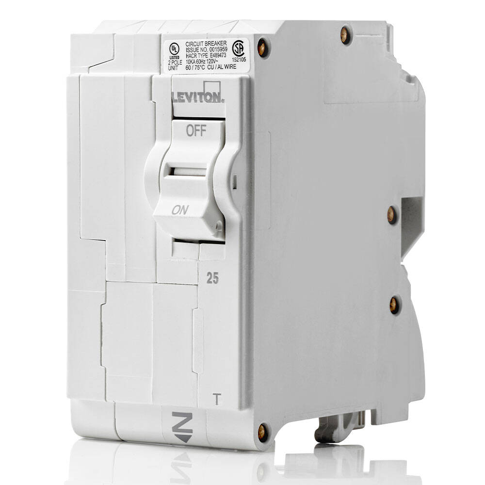 Leviton Branch Circuit Breaker STD 2P 25A 120/240V, Thermal (LB225-T)
