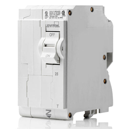 Leviton Branch Circuit Breaker STD 2P 25A 120/240V, Thermal (LB225-T)