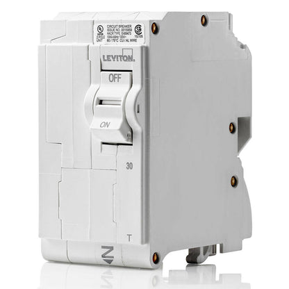 Leviton Branch Circuit Breaker STD 2P 30A 120/240V 10KA, Thermal (LB230-T)