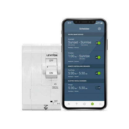 Leviton Branch Circuit Break 45A 2-POLE Thermal, Smart w/ Remote, Gen 2 (LB245-ST)