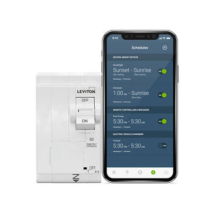 Leviton Branch Circuit Breaker 60A 2-POLE Thermal Smart w/ Remote, Gen 2 (LB260-ST)