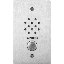 Aiphone Flush Mount 1-Gang Sub Station, Stainless Steel (LE-SS-1G)