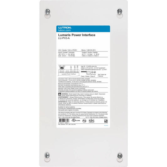 Lutron Power Interface for Lumaris White Tape Light for up to 3 Controllers (LU-PH3-A)