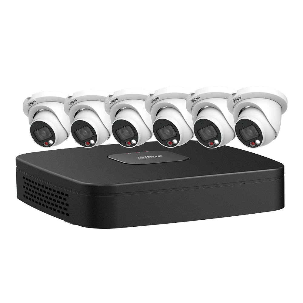 Dahua IP Kit 8-CH NVR + 6 x 4MP, VU-MORE Night Color Eyeball Cameras (N484E62C)