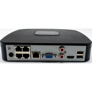 Dahua IP Kit 4-CH NVR 2TB, 4 x 4MP, Starlight Mini Black Eyeball Cameras (NB444E42B)