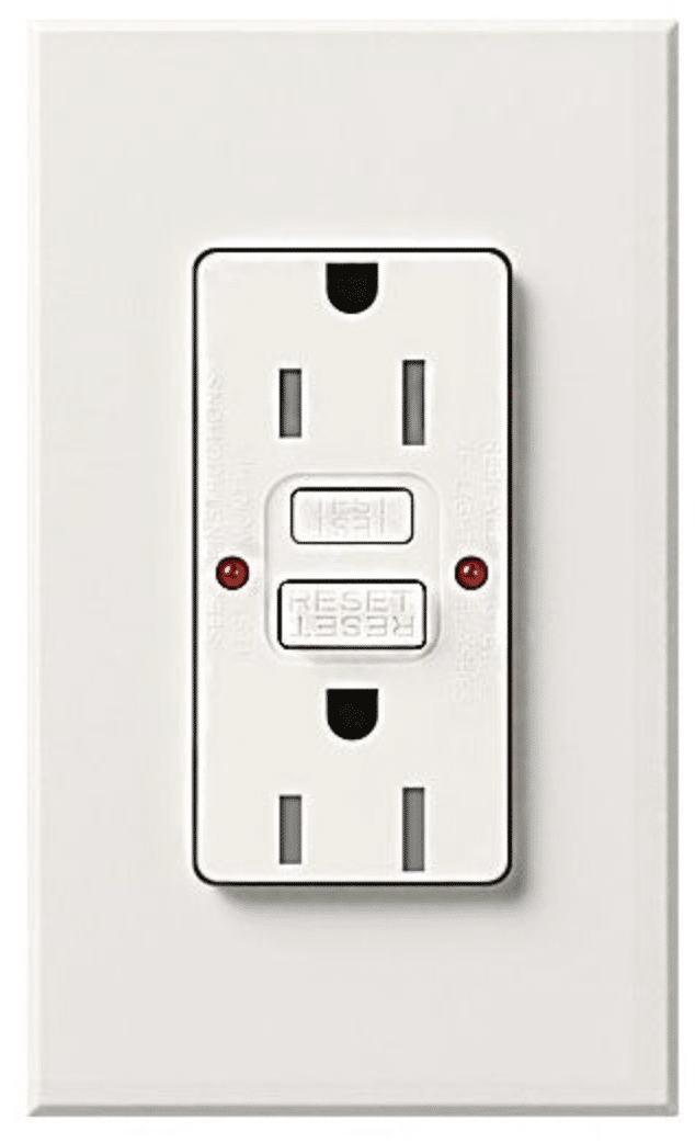Lutron Nova T 15A Tamper Resistant Receptacle, GFCI Self Testing, White (NTR-15-GFST-WH)