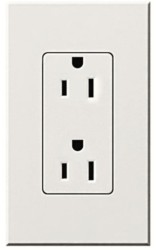 Lutron Nova T 15A Tamper Resistant Receptacle, White (NTR-15-TR-WH)