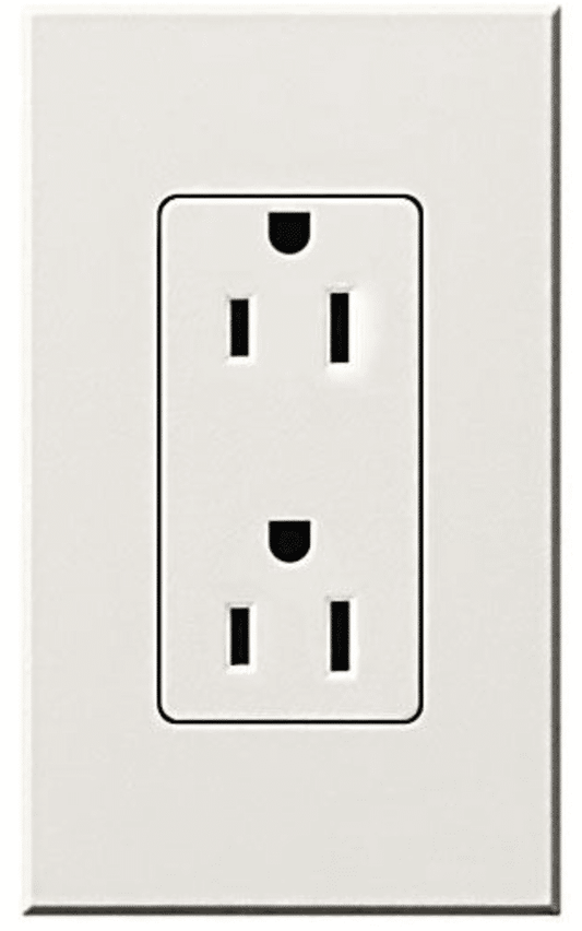 Lutron Nova T 15A Tamper Resistant Receptacle, White (NTR-15-TR-WH)