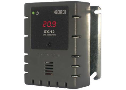 Macurco Oxygen O2 Fixed Gas Detector Controller Transducer, 100-240VAC, Grey (OX-12)
