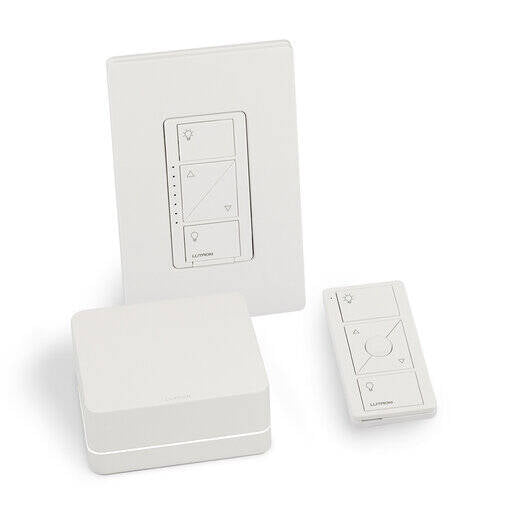 Lutron Caseta Wireless PRO Kit In-Wall Dimmer, Smart Bridge, Pico Remote (P-BDGPRO-PKG1W-C)