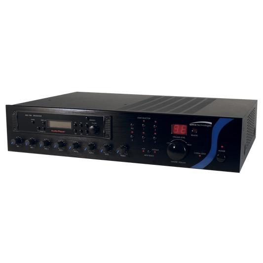 Speco 120W PA Mixer Amplifier with Tuner (SPE-PBM120AT)