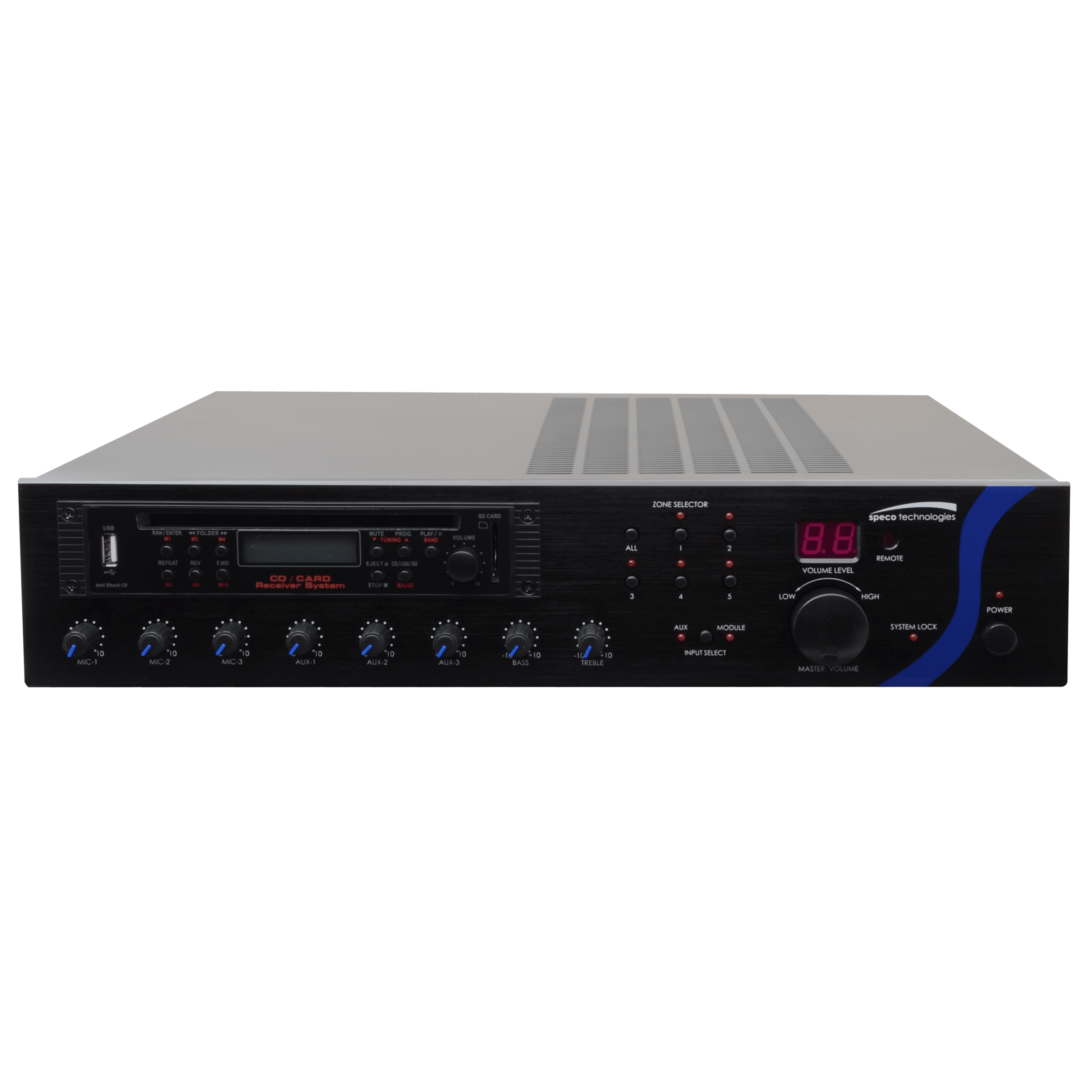 Speco 60W PA Mixer Amplifier with USB/Tuner/CD (SPE-PBM60AU)