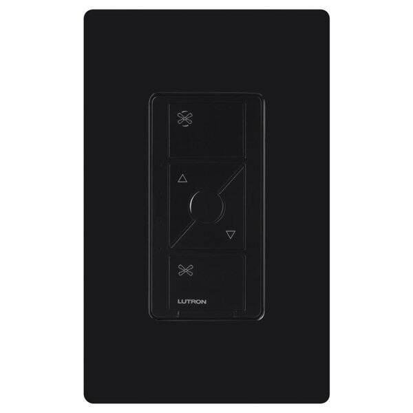Lutron Caseta Wireless In-Wall Smart Fan Speed Control Switch, Black (PD-FSQN-BL)