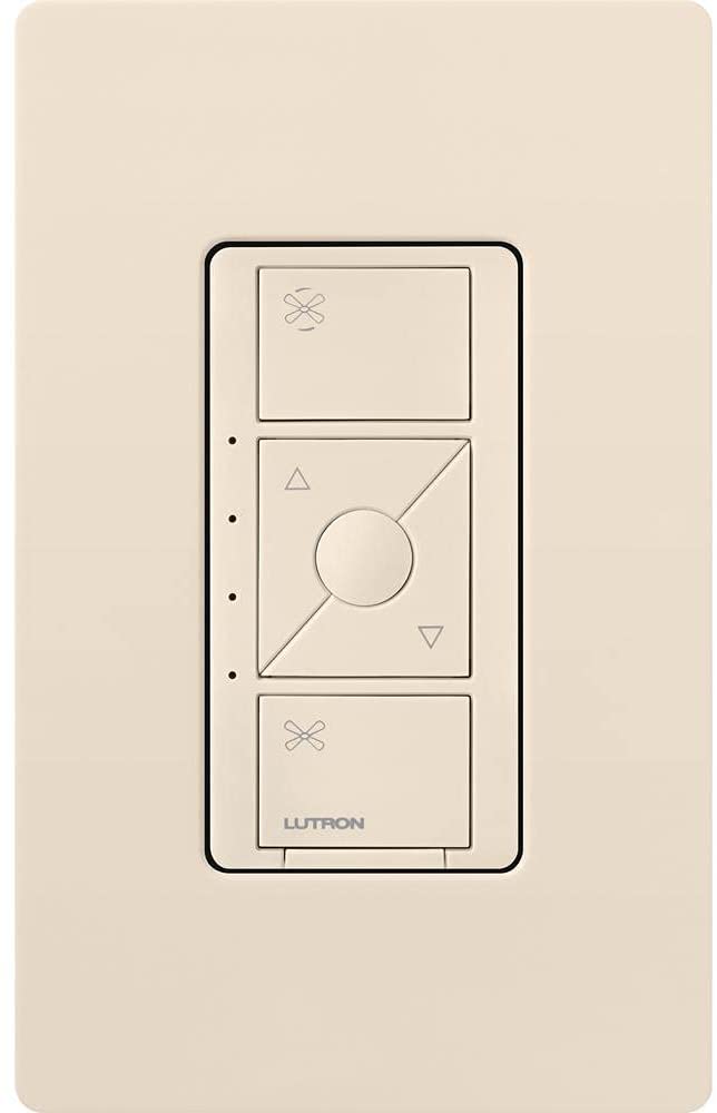 Lutron Caseta Wireless In-Wall Smart Fan Speed Control Switch, Light Almond (PD-FSQN-LA)