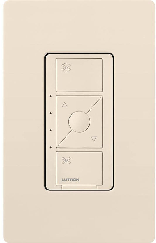 Lutron Caseta Wireless In-Wall Smart Fan Speed Control Switch, Light Almond (PD-FSQN-LA)