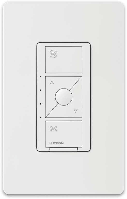 Lutron Caseta Wireless In-Wall Smart Fan Speed Control Switch, White (PD-FSQN-WH)