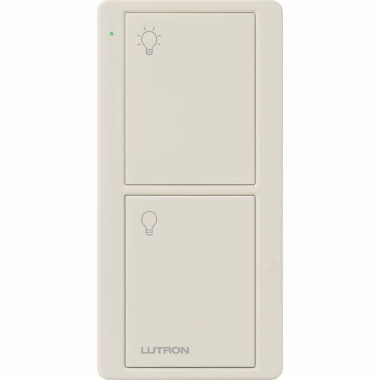 Lutron Pico 2 Button Remote with LED, Light Almond (PJ2-2B-GLA-L01)