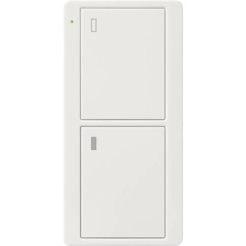 Lutron Pico Remote for Lights On / Off with LED, White (PJ2-2B-GWH-L02)