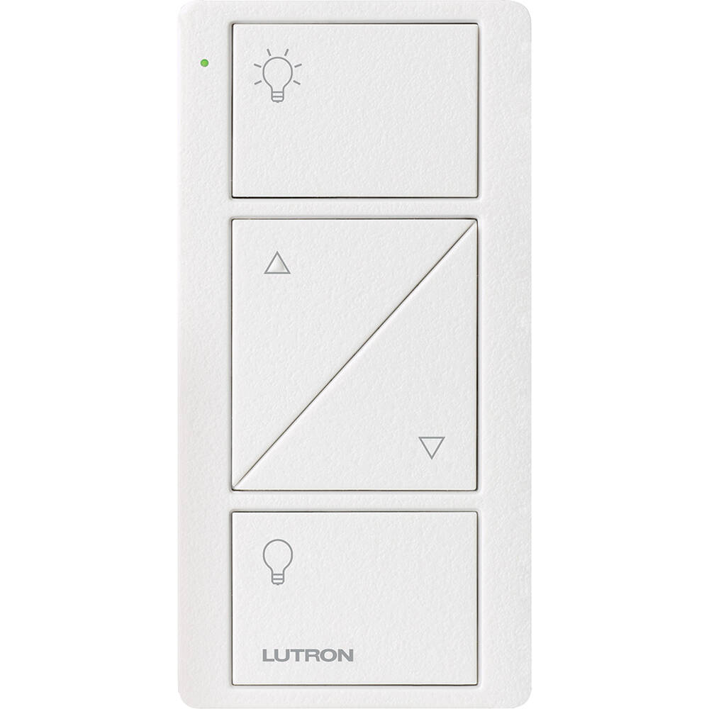 Lutron Pico Remote 2 Button Raise Lower Light Icon, Snow (PJ2-2BRL-TSW-L01)