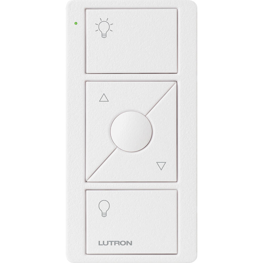 Lutron Pico Remote 3 Button Raise Lower Light Icon, Snow (PJ2-3BRL-TSW-L01)