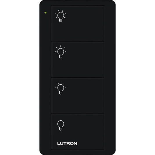 Lutron Pico Remote PRO 4 Button Scene Light, Black (PJ2-4B-BL-L31P)