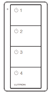 Lutron Pico Remote 4 Button 4 Group Toggle, Ivory (PJ2-4B-GIV-L41)